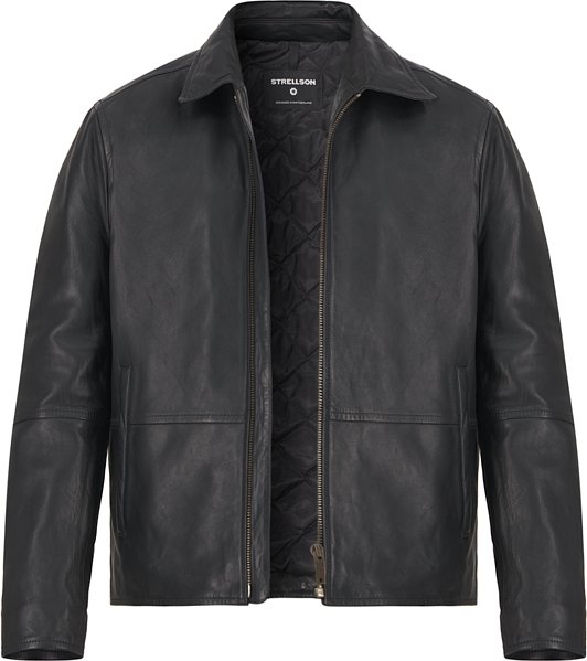 Strellson Herren Lederjacke schwarz