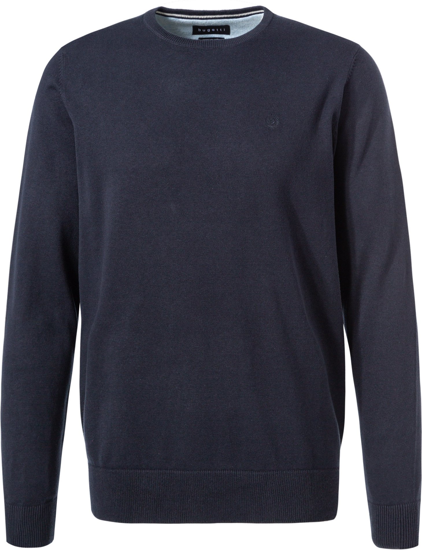 Thumbnail - bugatti Herren Pullover blau unifarben