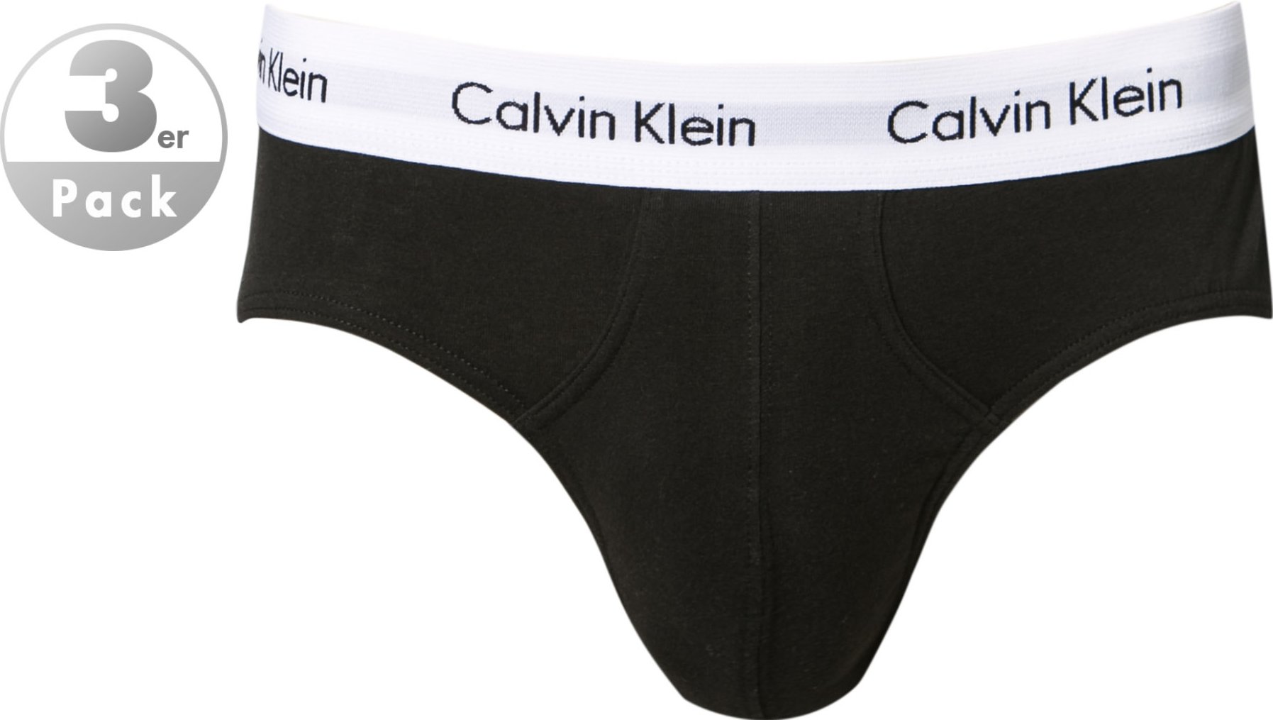 Calvin Klein Underwear Herren Slips schwarz Baumwolle & Mix unifarben