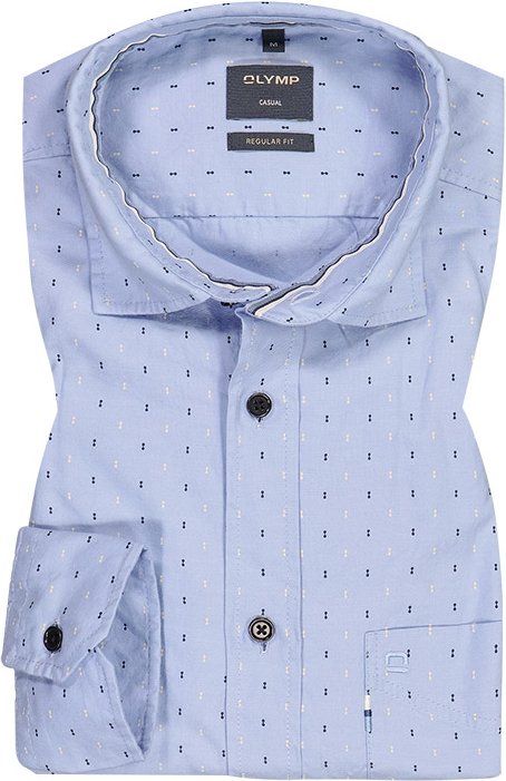 Thumbnail - OLYMP Herren Casual Hemd blau gemustert