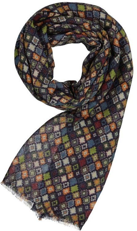 DANTE Herren Schal grün Woll-Stoff