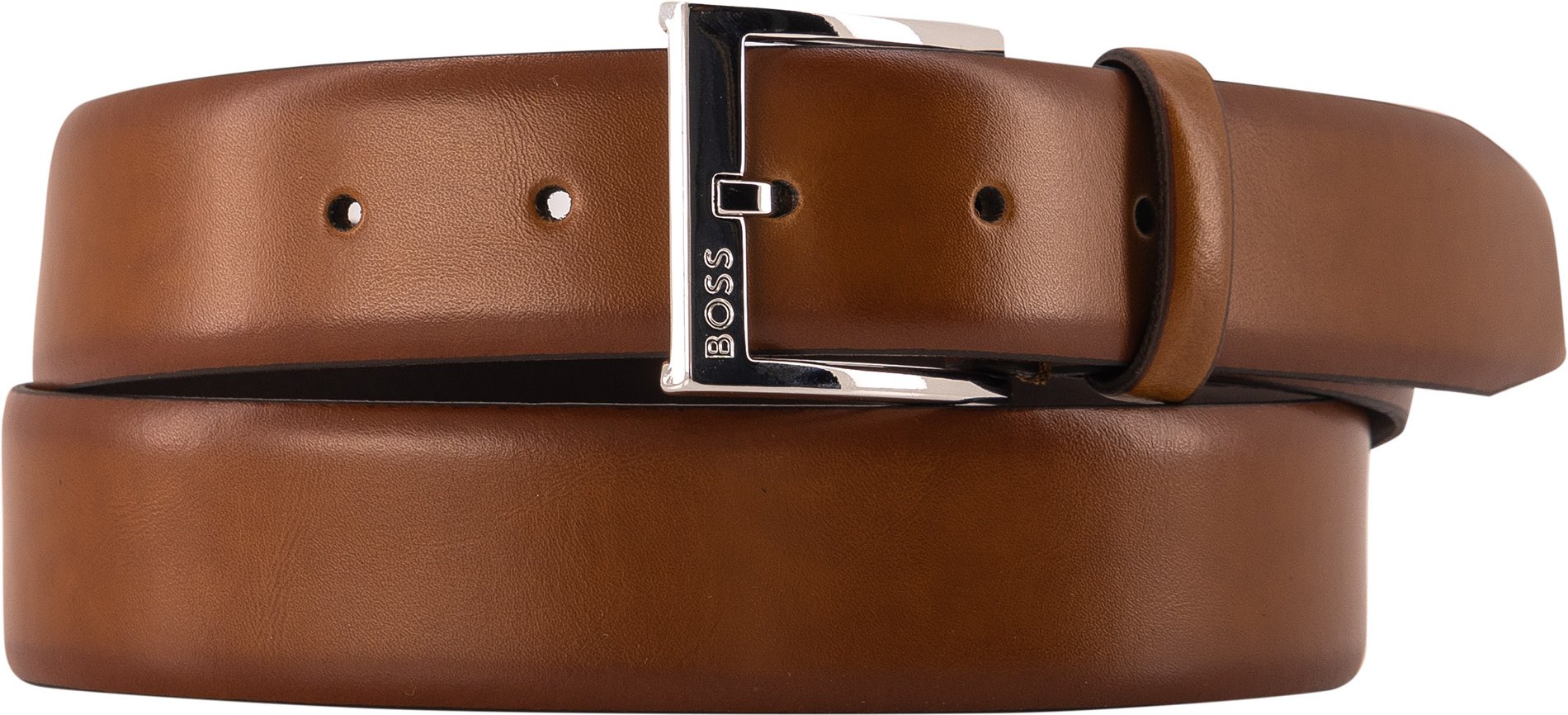 Thumbnail - BOSS Black Herren Gürtel braun Glattleder