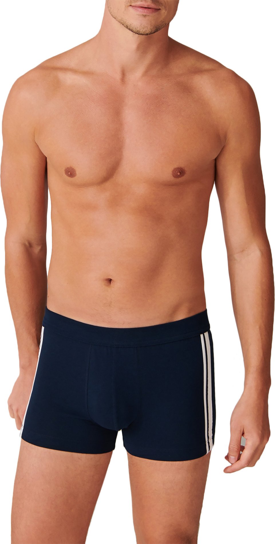 Thumbnail - Schiesser Herren Shorts blau Baumwolle & Mix unifarben