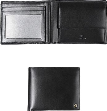 AIGNER Herren Geldbörse schwarz Leder