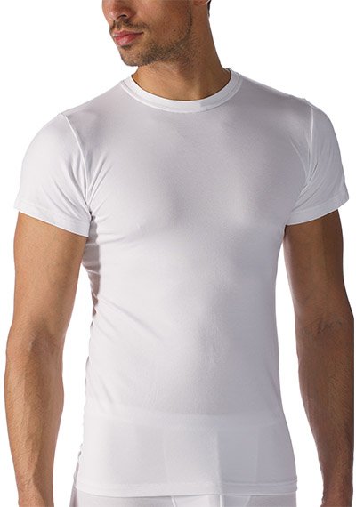 Mey Herren T-Shirt weiß Viskose/Modal unifarben