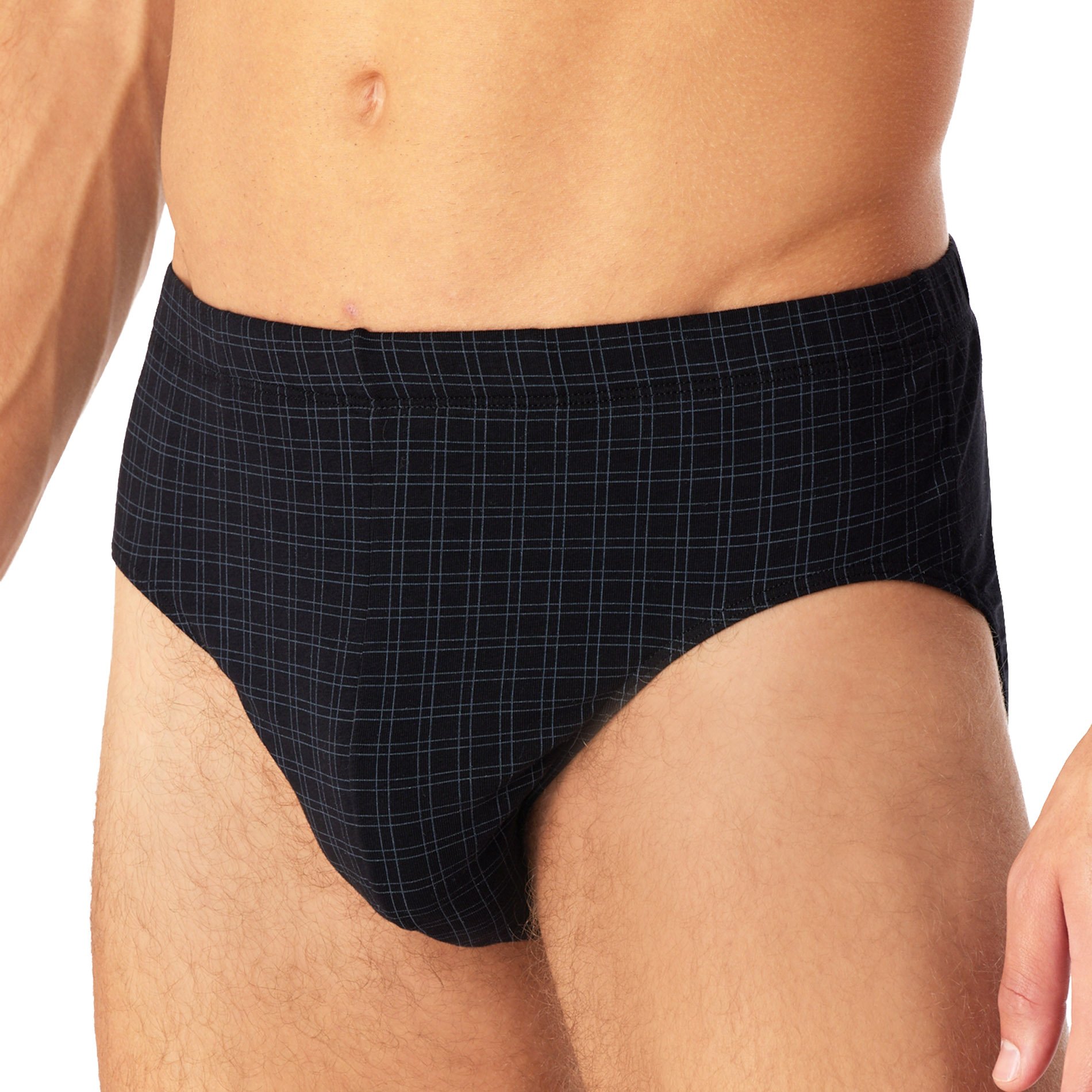 Schiesser Herren Minislip schwarz Baumwolle & Mix Gemustert