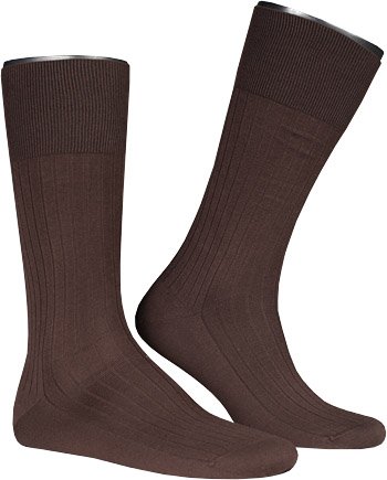 Falke Herren Socken braun Piuma Baumwolle unifarben