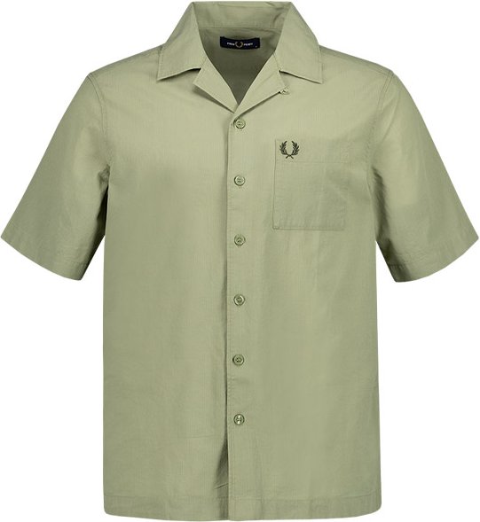 Thumbnail - Fred Perry Herren Kurzarmhemd grün