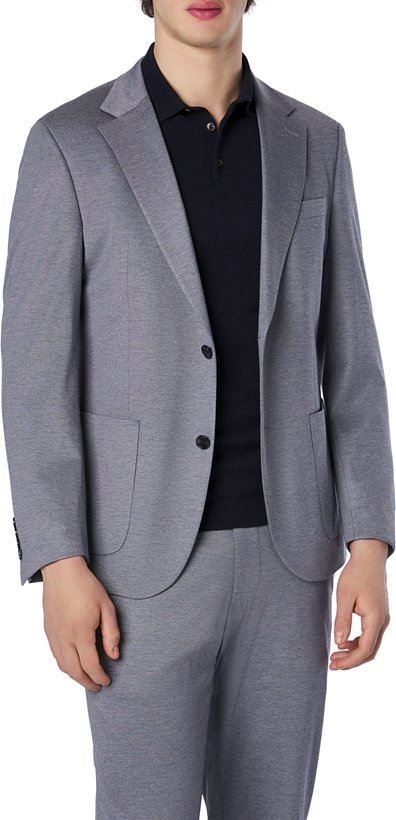 Strellson Herren Sakko blau meliert Slim Fit