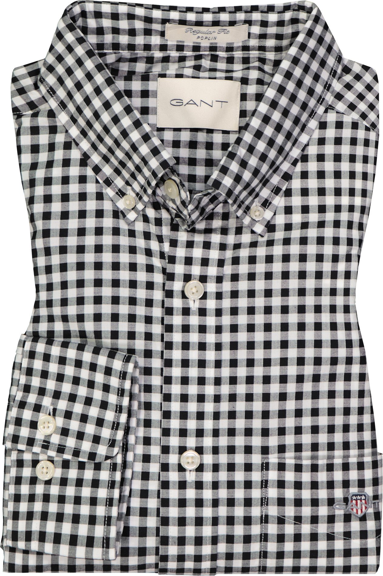 Gant Herren Hemd schwarz kariert