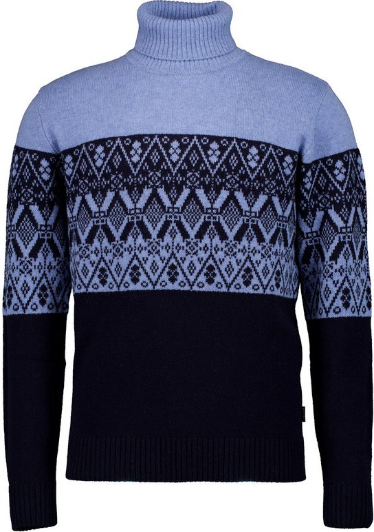 Fynch-Hatton Herren Pullover blau Gemustert