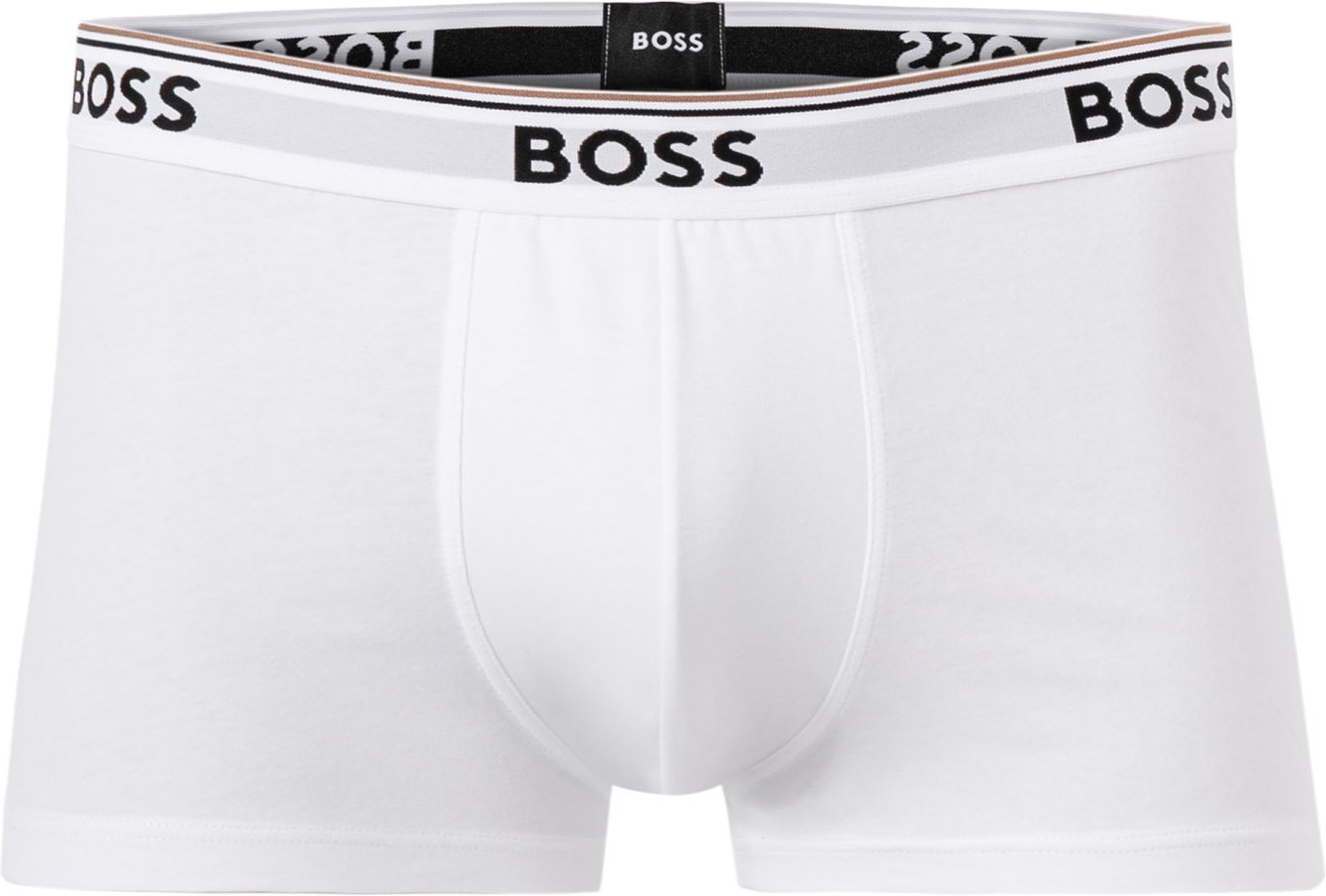 Thumbnail - BOSS Black Herren Trunks weiß Baumwolle & Mix unifarben
