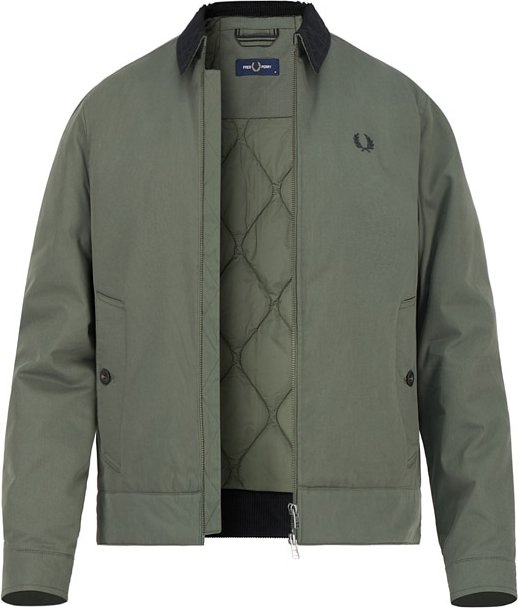 Thumbnail - Fred Perry Herren Jacke grün unifarben
