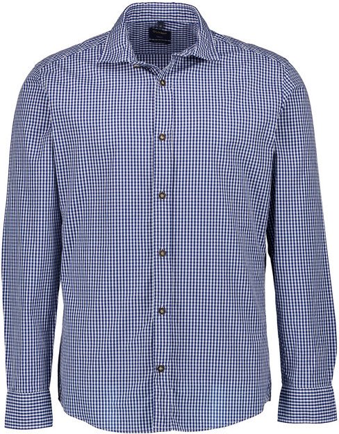 OLYMP Herren Hemd blau kariert