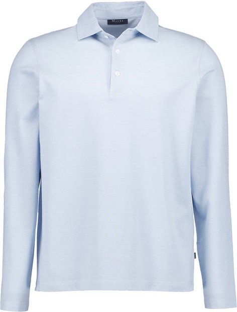 MAERZ Muenchen Herren Polo-Shirt blau meliert