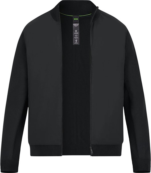 Thumbnail - BOSS Green Herren Sweatjacke schwarz unifarben