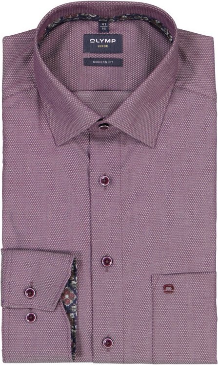 OLYMP Herren Hemd violett