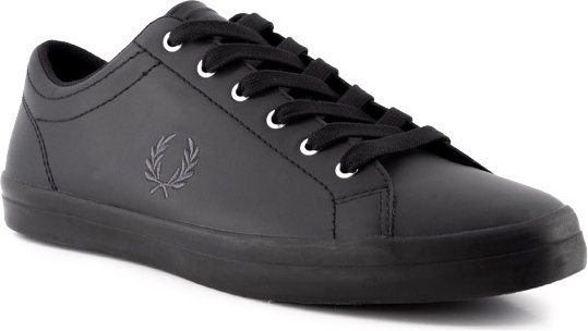 Fred Perry Herren Sneaker schwarz Glattleder