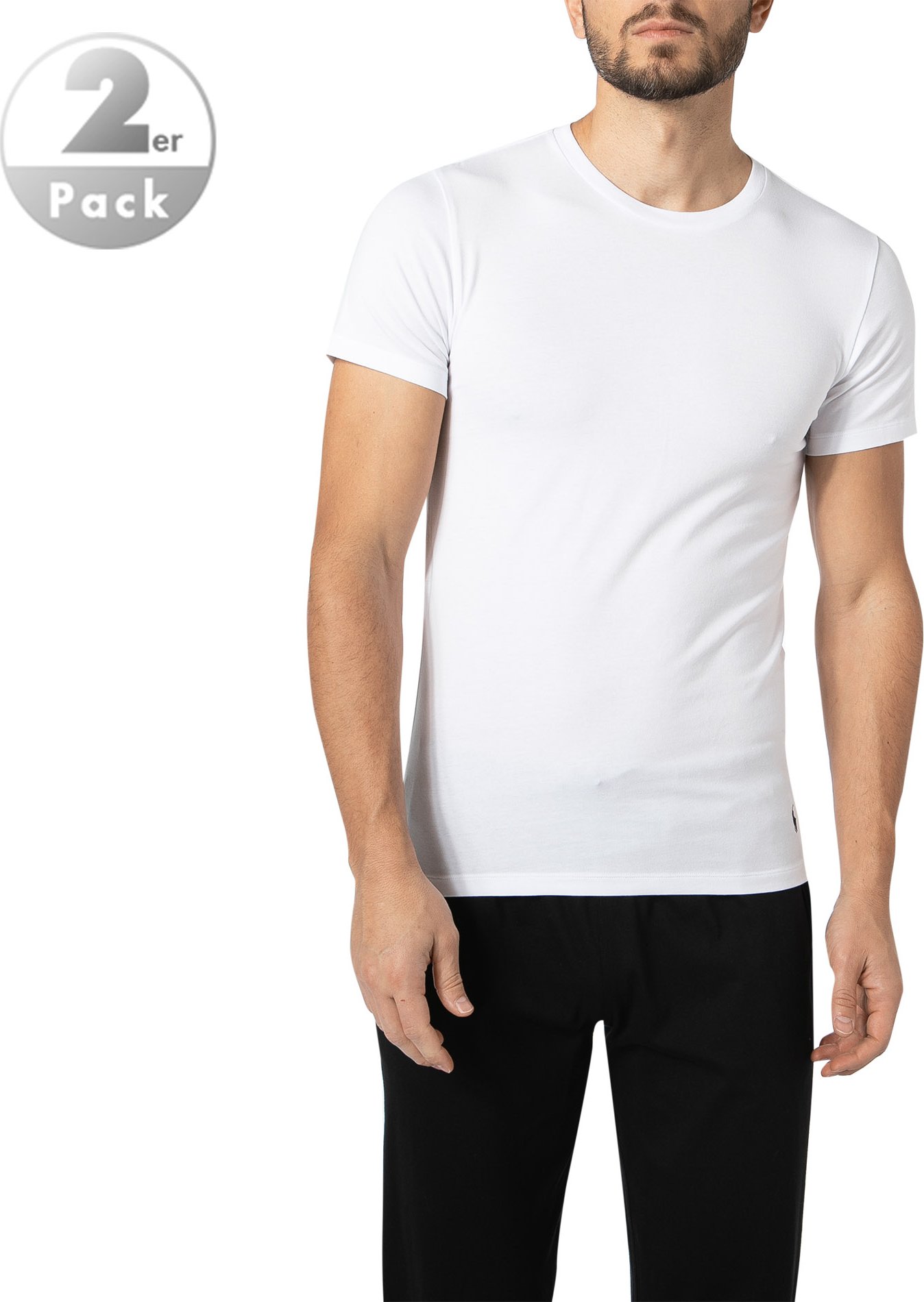 Polo Ralph Lauren Herren T-Shirts weiß Baumwolle & Mix unifarben