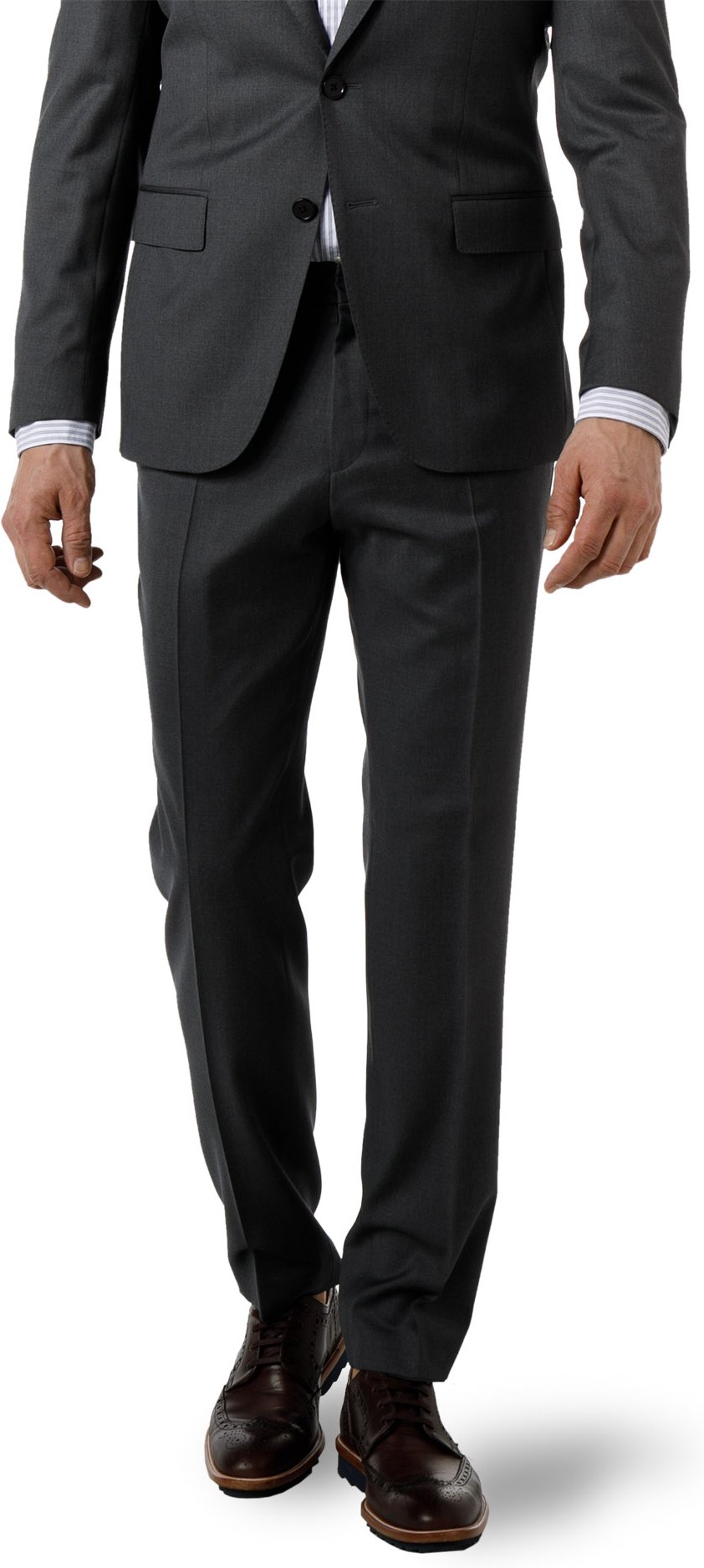 Thumbnail - BOSS Black Herren Hose grau Slim Fit