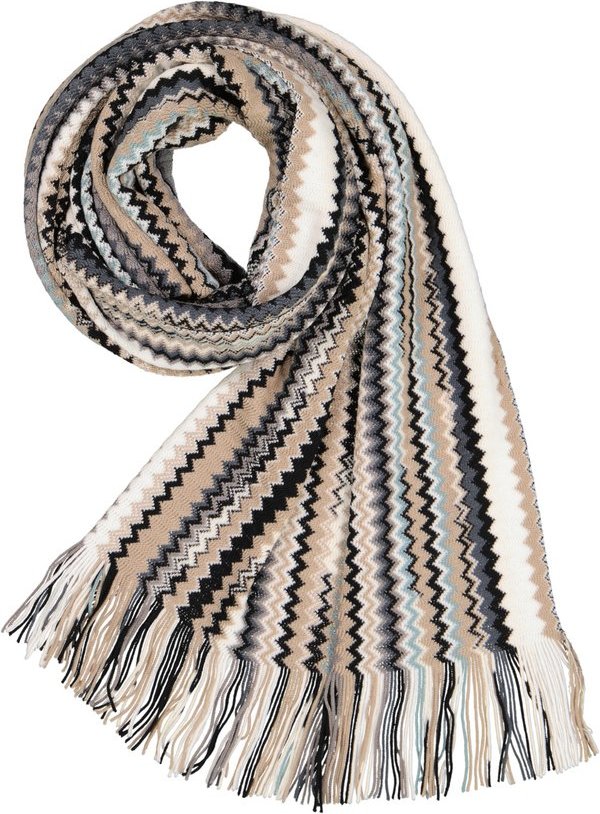Thumbnail - MISSONI Herren Schal beige Schur-Wolle