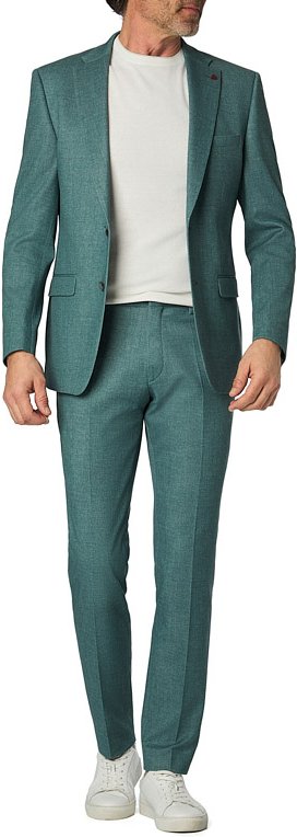 ROY ROBSON Herren Anzug grün meliert Slim Fit