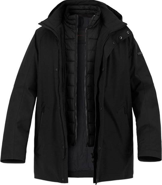 bugatti Herren Jacke schwarz unifarben