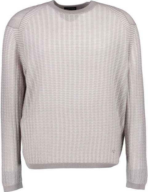 EMPORIO ARMANI Herren Pullover grau Gestreift