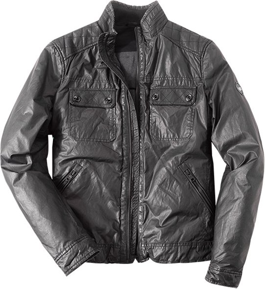 Thumbnail - GAS Herren Jacke schwarz unifarben Slim Fit