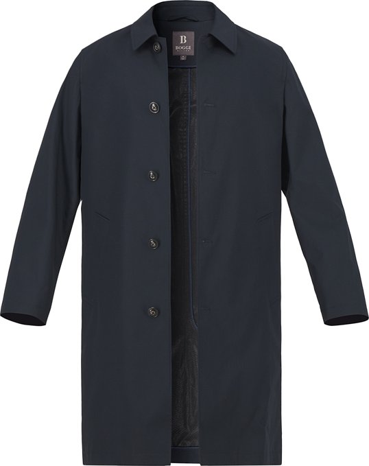 BOGGI MILANO Herren Mantel blau unifarben