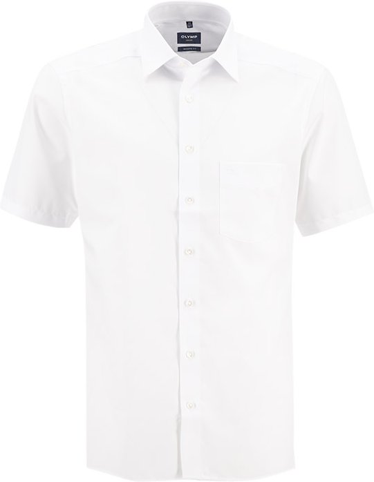 OLYMP Herren Kurzarmhemd weiß