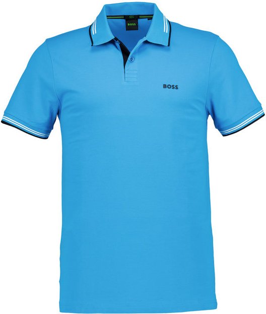 BOSS Green Herren Polo-Shirt blau Slim Fit