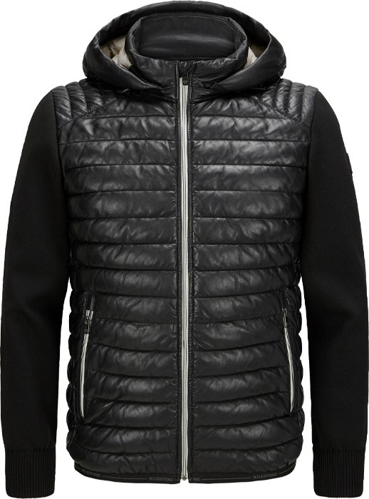 MILESTONE Herren Steppjacke schwarz unifarben