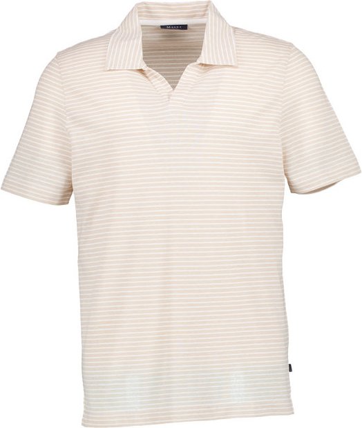 MAERZ Muenchen Herren Polo-Shirt beige gestreift