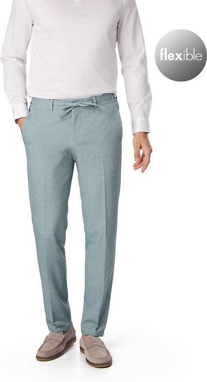 ZUITABLE Herren Hose grün meliert