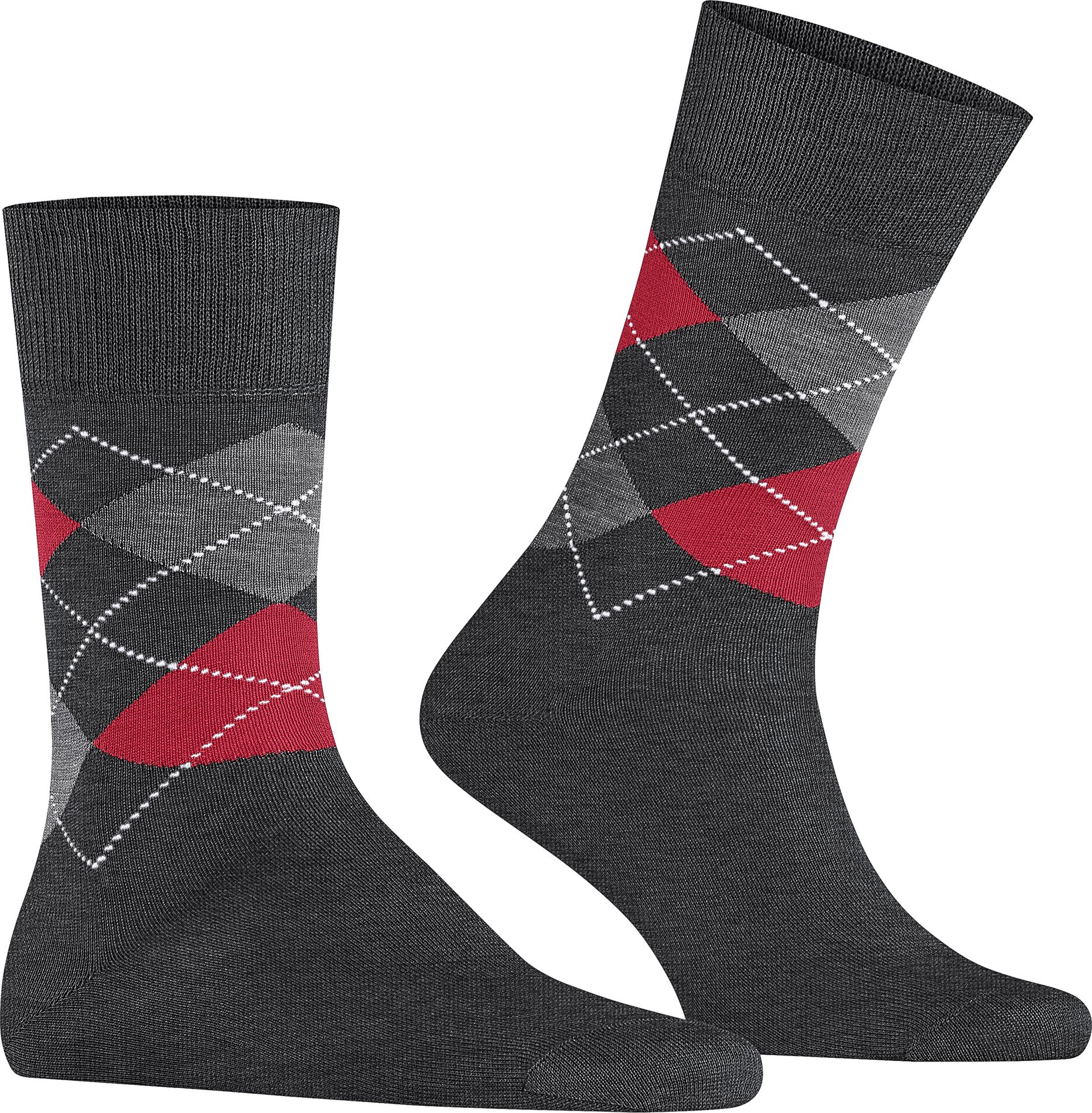 Burlington Herren Socken grau Baumwolle & Mix Gemustert