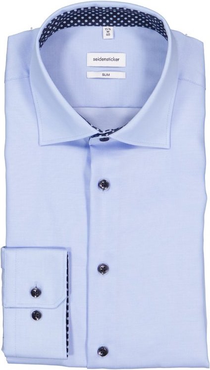 Seidensticker Herren Hemd blau Slim Fit
