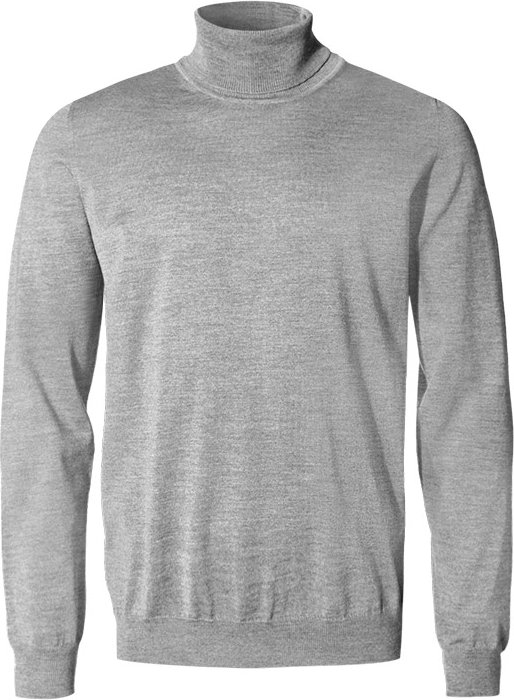 Thumbnail - John Smedley Herren Rollkragenpullover grau unifarben