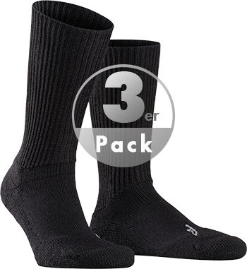 Thumbnail - Falke Herren Socken schwarz Schur-Wolle unifarben