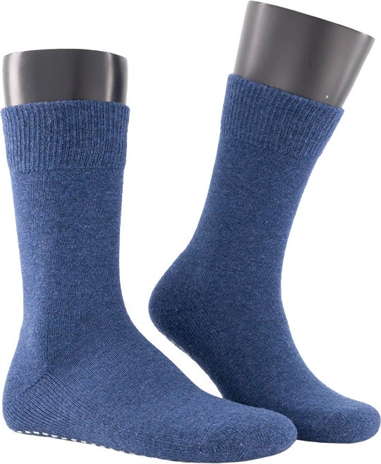 KUNERT Men Herren Socken blau Schur-Wolle unifarben
