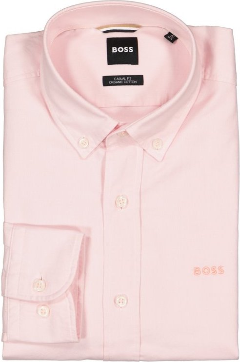 BOSS Black Herren Hemd rosa meliert