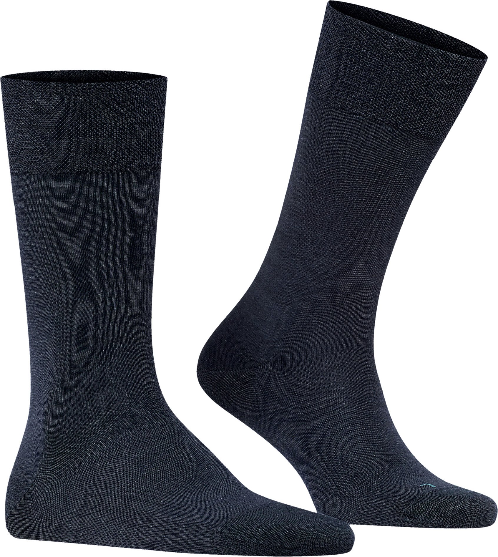 Falke Herren Socken blau Schur-Wolle unifarben