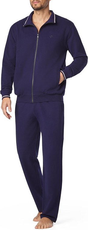 bugatti Herren Schlafanzüge blau Baumwolle & Mix unifarben