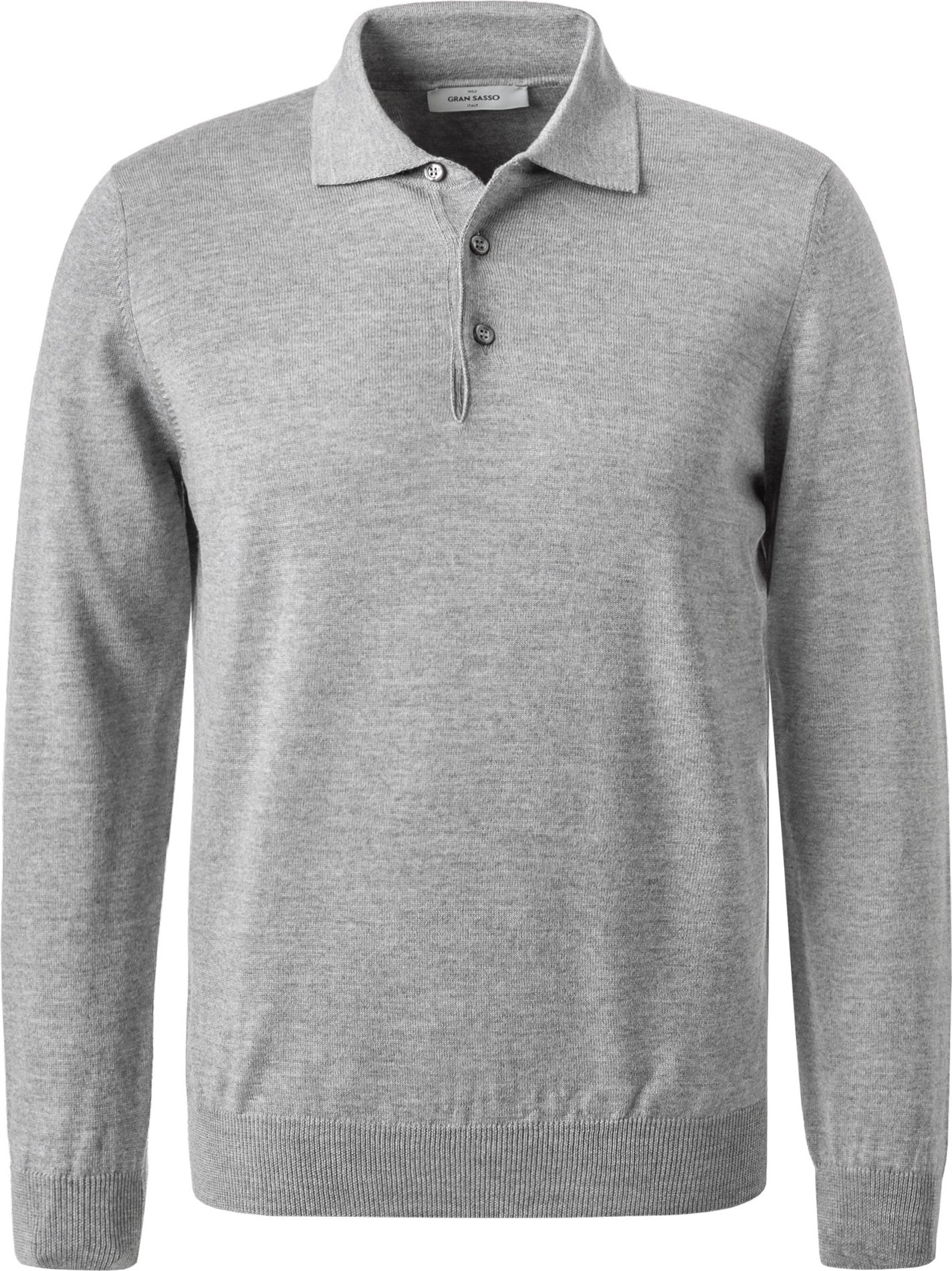 Thumbnail - Gran Sasso Herren Pullover grau unifarben