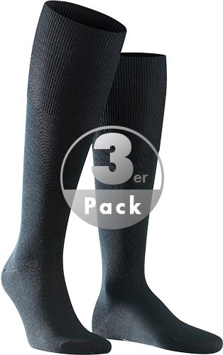 Thumbnail - Falke Herren Kniestrümpfe schwarz Schur-Wolle unifarben