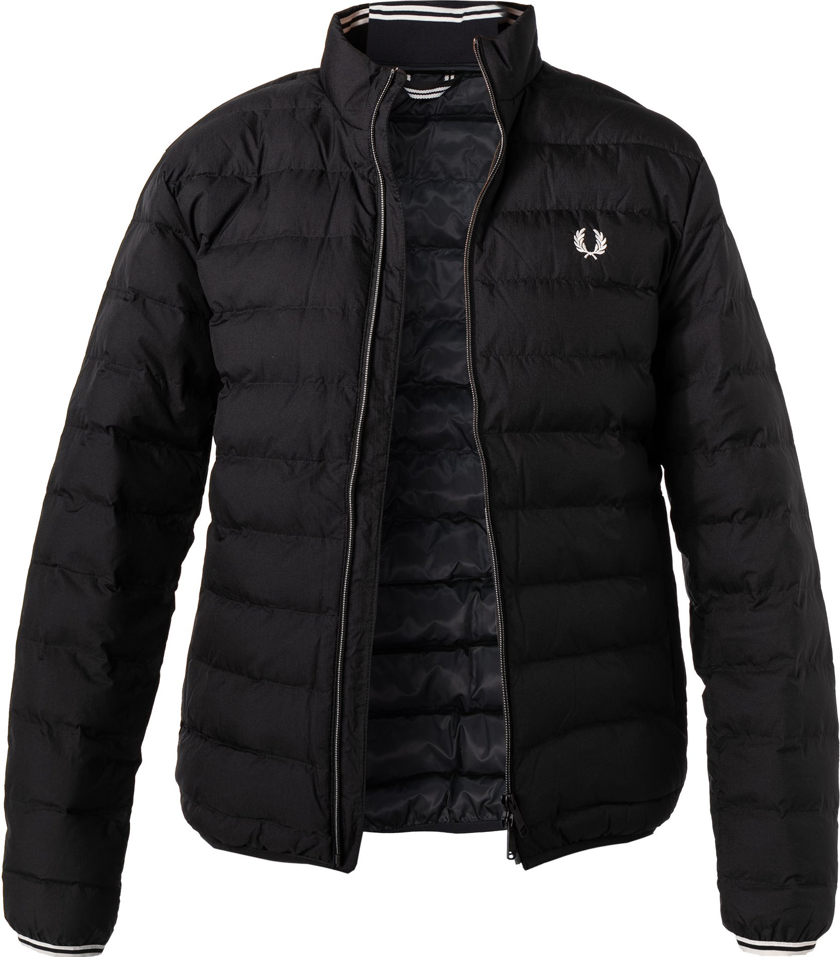 Fred Perry Herren Steppjacke schwarz unifarben