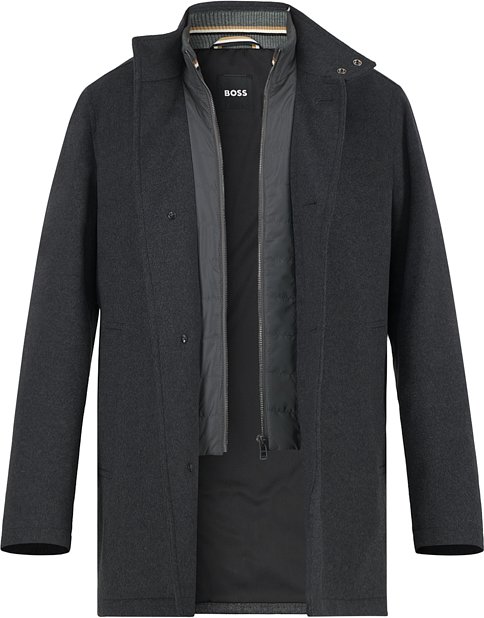 BOSS Black Herren Mäntel grau