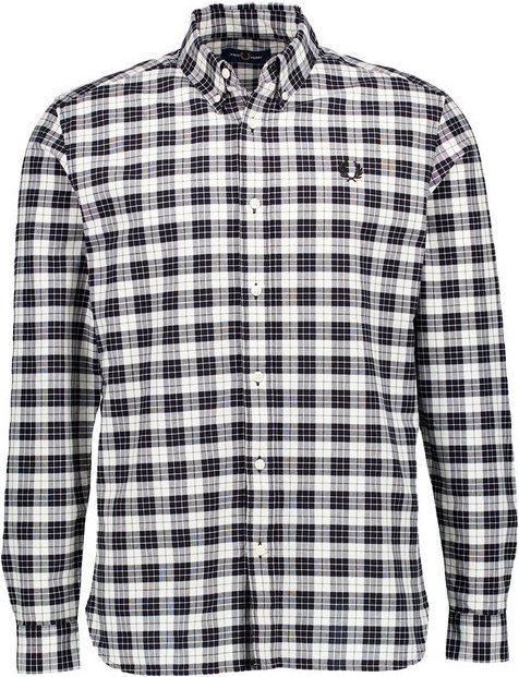 Fred Perry Herren Hemd schwarz kariert