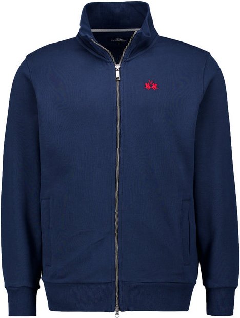 LA MARTINA Herren Sweatjacke blau unifarben
