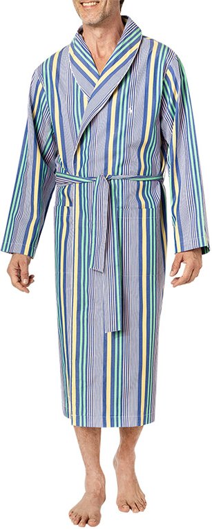 Polo Ralph Lauren Herren Hausmantel blau Gestreift